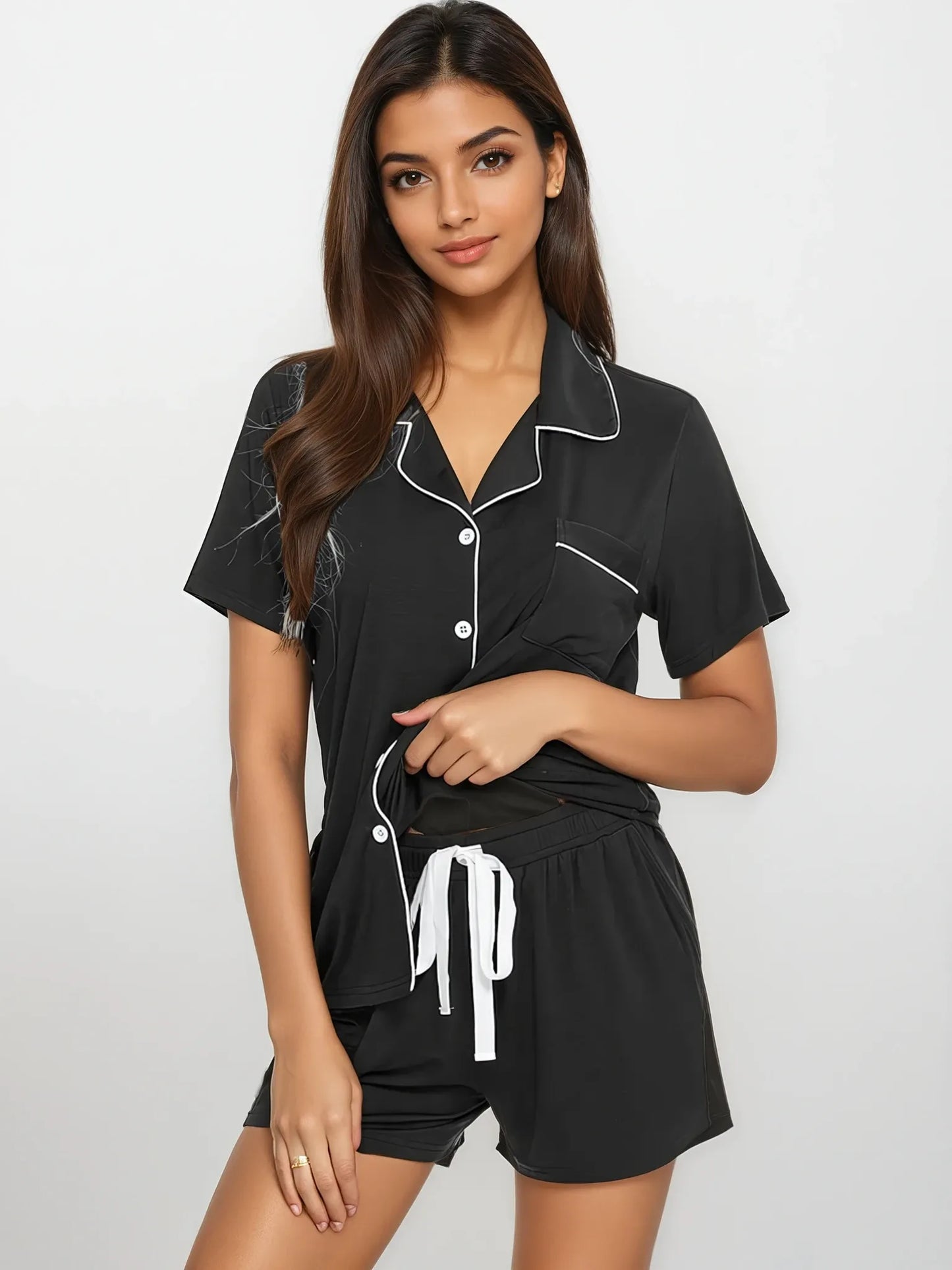 prana-poshak-bamboo-black-short-sleeve-nightwear-back