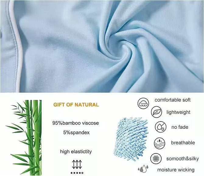 Close-up of soft, breathable bamboo fabric used in Prana Poshak's nightwear, highlighting its high elasticity, moisture-wicking, and eco-friendly properties